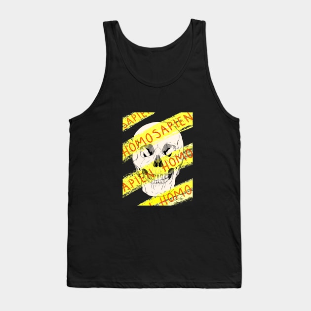 Homo Sapien Variant Yellow Tank Top by Alabaster-Raven